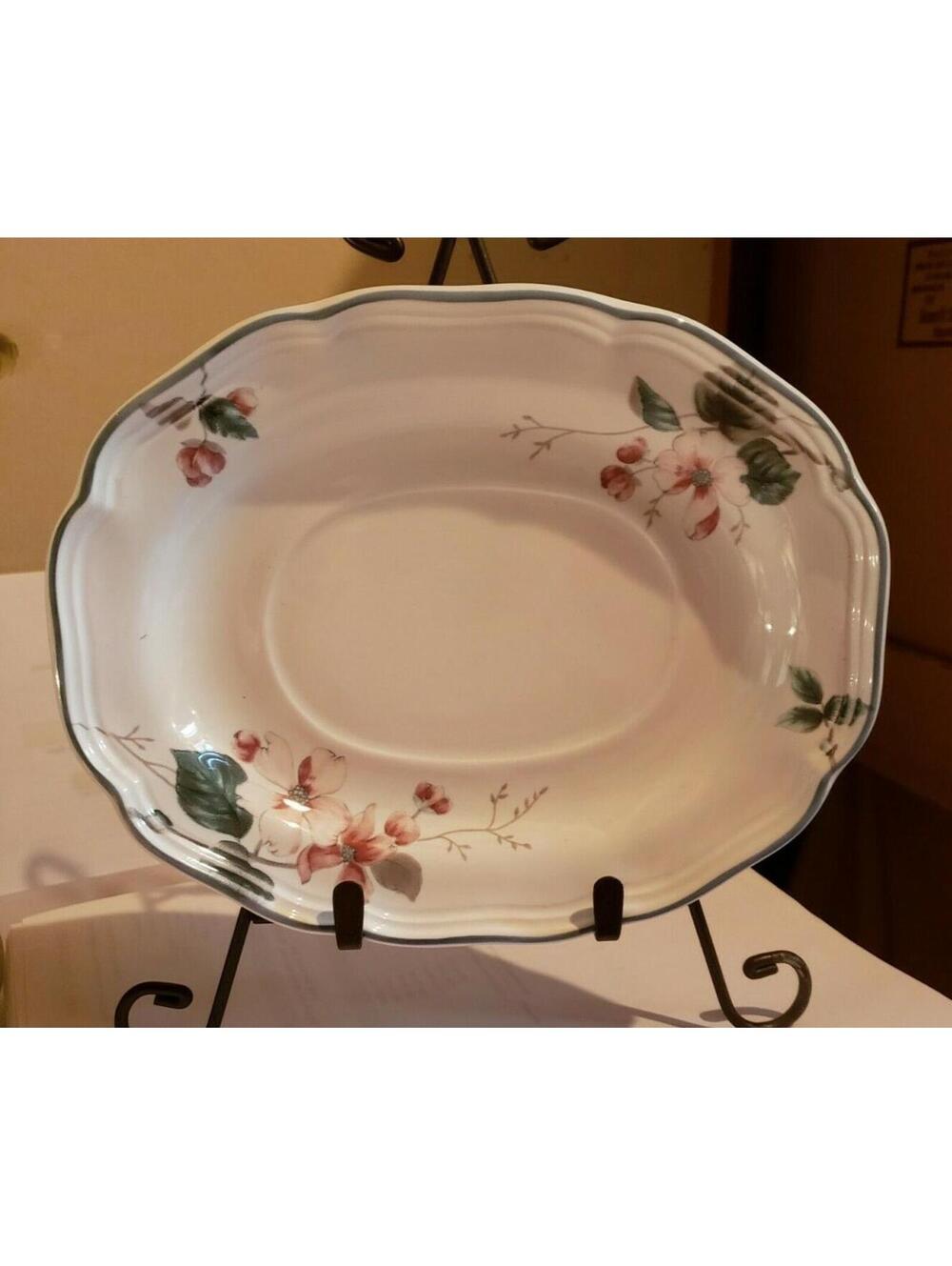 Mikasa Pink Dogwood Gravy Boat Underplate F2016